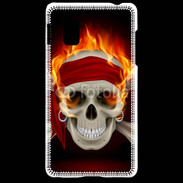 Coque LG Optimus G Tête de mort en flamme