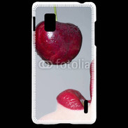 Coque LG Optimus G Cerise et bouche 3