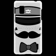 Coque LG Optimus G Moustache et casquette tête de mort