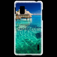 Coque LG Optimus G Bungalow sur l'eau des tropiques