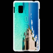Coque LG Optimus G Bungalow sur mer tropicale