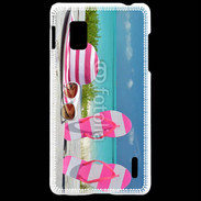 Coque LG Optimus G La vie en rose à la plage
