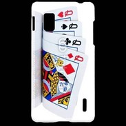 Coque LG Optimus G Carré de dames au poker