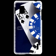 Coque LG Optimus G Poker bleu et noir 2