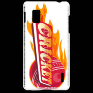 Coque LG Optimus G Cricket balle flamme