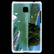 Coque LG Optimus L3 II Barques sur le lac d'Annecy