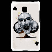 Coque LG Optimus L3 II Carte tête de mort trèfle