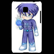 Coque LG Optimus L3 II Chibi style illustration of a superhero