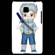 Coque LG Optimus L3 II Chibi style illustration of a superhero 2