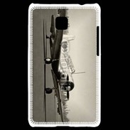Coque LG Optimus L3 II Avion T6 noir et blanc