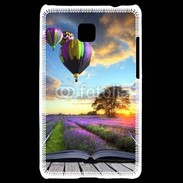 Coque LG Optimus L3 II Montgolfière et lavande 