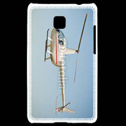 Coque LG Optimus L3 II Hélicoptère R44 blanc