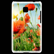 Coque LG Optimus L3 II Champs de coquelicots