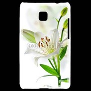 Coque LG Optimus L3 II Fleurs de Lys blanc