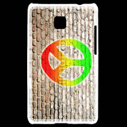 Coque LG Optimus L3 II Peace and love graffiti