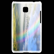 Coque LG Optimus L3 II Arc en ciel à la montagne