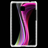 Coque LG Optimus L3 II Abstract multicolor sur fond noir