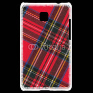 Coque LG Optimus L3 II Mode tissus écossais rouge