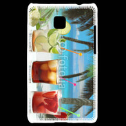 Coque LG Optimus L3 II Cocktail sur la plage