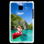 Coque LG Optimus L3 II Kayak dans un lagon