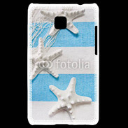 Coque LG Optimus L3 II La mer en bleu et blanc