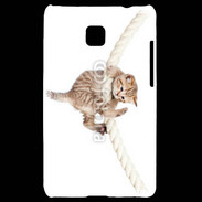 Coque LG Optimus L3 II Chaton sur une corde