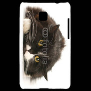 Coque LG Optimus L3 II Chat noir et blanc