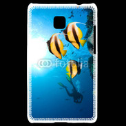 Coque LG Optimus L3 II Poisson jaune et noir