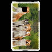 Coque LG Optimus L3 II Groupe de 5 chiens Border Collie