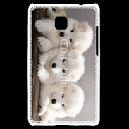 Coque LG Optimus L3 II Chiot japonais blanc