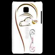 Coque LG Optimus L3 II Illustration cheval 5
