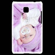 Coque LG Optimus L3 II Amour de bébé en violet