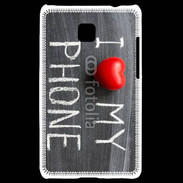 Coque LG Optimus L3 II J'aime mon téléphone