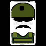Coque LG Optimus L3 II Moustache militaire
