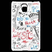 Coque LG Optimus L3 II Eléments de musique en dessin