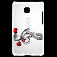Coque LG Optimus L3 II Love for music 1