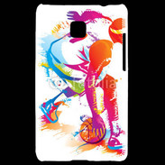 Coque LG Optimus L3 II Basketteur coloré