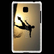 Coque LG Optimus L3 II beach soccer couché du soleil