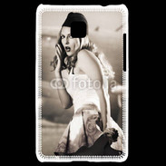 Coque LG Optimus L3 II Femme avec fond avion