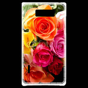 Coque LG Optimus L7 Bouquet de roses multicouleurs