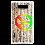 Coque LG Optimus L7 Peace and love graffiti