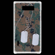 Coque LG Optimus L7 plaque d'identité soldat américain