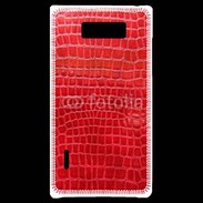 Coque LG Optimus L7 Effet crocodile rouge