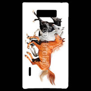 Coque LG Optimus L7 Trio de chevaux