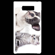 Coque LG Optimus L7 Duo chien et chat
