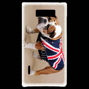 Coque LG Optimus L7 Bulldog anglais en tenue