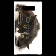 Coque LG Optimus L7 Chat noir et blanc