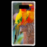 Coque LG Optimus L7 Couple d'oiseaux colorés