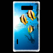 Coque LG Optimus L7 Poisson jaune et noir