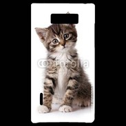 Coque LG Optimus L7 Chaton gris 3